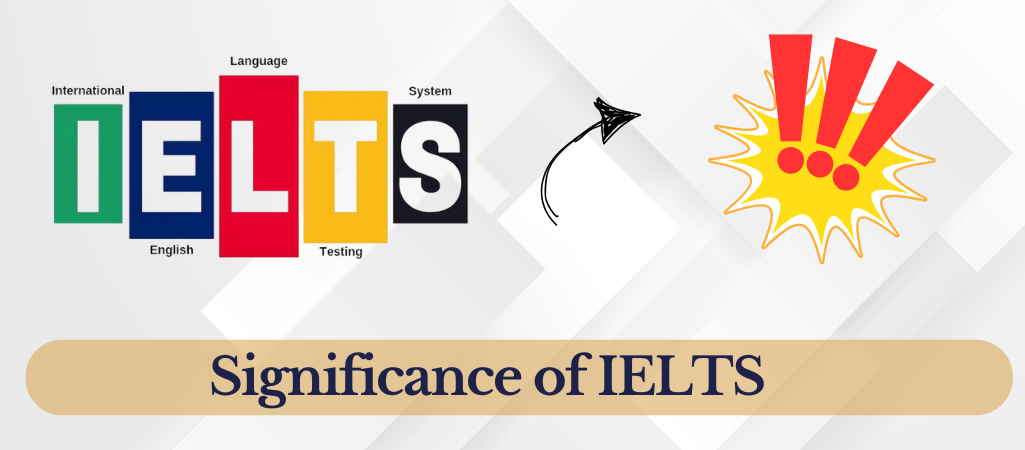 IELTS logo highlighting its importance with bold graphics and exclamation marks for emphasis.